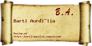 Bartl Aurélia névjegykártya